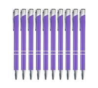 sodeber 10x/set Retractable Ballpoint Pen Metal Journaling 1.0mm Writing Stationery Supplies for Students