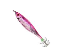 sodeber 2 1pc / 5pcs gamberetti Artificiali Esche Artificiali Attrezzatura da Pesca in Acqua salata Maschere Calamari Ganci Luminosi Esche dure Pesca per Calamari richiamo rapido lavello