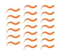 sodeber 20pcs Soft Lure Swimbaits Fishing Tackle Accessory 7.5cm Artificial Sandworms Baits Lures