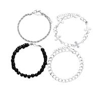 sodeber 4pcs Croci Perline Collezione Croci Perline Braccialetti Lussuosi Wrsitband Adatto per le occasioni festive