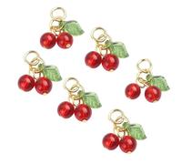 sodeber 6pieces Lovely Pendant Fashion Keychain Charm Stylish Jewelry Finding Attachment for Fruit Necklace