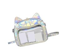 sodeber Anime Cats Crossbody Shoulder Bag with Adjustable Strap Clear Front Pin Display Itabag Backpack for Women and