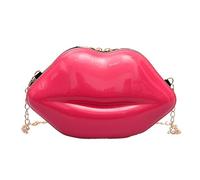 sodeber Borsa a tracolla da donna a forma di labbro con catena in metallo piccoli banchetti borsa da sera sacchetti per telefono, Hot Pink Hp, Medium