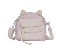 sodeber Borsa a tracolla in nylon contemporanea per le borse a tracolla delle donne con lo shopping e sociale regolabili della cinghia, Confezione rosa, Medium