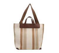 sodeber Borsa a tracolla in tela a righe multicolore retrò per le donne borsa ascellare di grande capacità con ecopelle, Bianco W, Medium