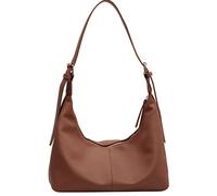 sodeber Borsa a tracolla retrò con chiusura a cerniera per lo shopping delle donne borse sotto le ascelle, Marrone Bn, Medium