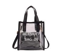 sodeber Borsa a tracolla trasparente Candy per la decorazione creativa della spiaggia con Inne, Nero Bk, Medium