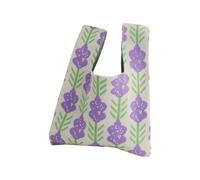 sodeber Borsa alla moda con design a righe borsa lavorata a maglia grande capacità elegante e versatile panno, Beige Bg, Medium