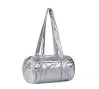 sodeber Borsa ascellare moderna casual ma alla moda pratica borsa a tracolla in poliestere di grande capacità, Argento S., Medium