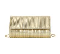 sodeber Borsa di sera pieghettata verticale elegante delle borse della spalla della catena della frizione dell'unità di elaborazione per le riunioni sociali e, Oro Gd, Medium