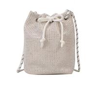 sodeber Borsa elegante scintillante della benna del Rhinestone ed elegante della spalla per il viaggio & lo shopping, Beige Bg, Medium