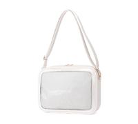 sodeber Borsa giapponese per le donne borsa piccola spalla studente cartelle trasparente Crossbody, Bianco Large W-L, Medium
