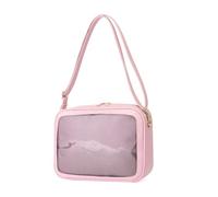 sodeber Borsa giapponese per le donne borsa piccola spalla studente cartelle trasparente Crossbody, Rosa grande Pk-l, Medium