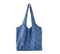 sodeber Borsa in nylon di grande capacità per le donne leggera e pratica borsa con stampa a tracolla per il tragitto quotidiano, Deep Blue Db, Medium