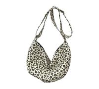 sodeber Borsa vintage alla moda casual Tote con stampa floreale panno naturale ed elegante per lo shopping di giorno o, Bianco W, Medium
