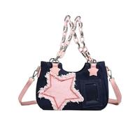 sodeber Borse a tracolla in jeans alla moda borsa leggera ascellare borsa a tracolla pratica uso quotidiano borsa a tracolla multiuso da sera, Deep Blue Db, Medium