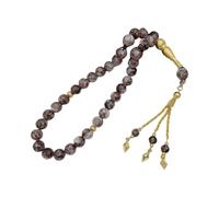 sodeber Bracciale rosario islamico con 33 perline Tasbih in vetro per la preghiera e la consapevolezza negli uomini e nelle donne Perline meditazione Accessori per culto islamico