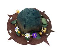 sodeber Cappelli da strega della foglia del partito di Halloween dell'ampia tesa con il fungo del cappello del feltro accessorio del fiore