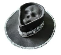 sodeber Cappello da cowboy traspirante modello teschio e morte Sunproof accessorio Halloween a tesa larga Cowgirl