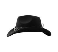 sodeber Cappello Da Festa Marrone Occidentale Con Cinturino Regolabile, Tessuto Leggero Per Esterni E Costumi Da Cowboy in Feltro