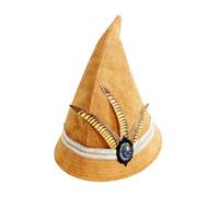 sodeber Cappello da mago in stile vintage con accenti piumati per adulti, unisex, accessorio per costume di Halloween, pratico poliestere