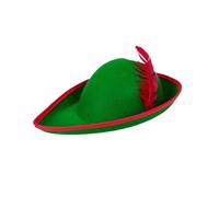 sodeber Cappello da pescatore verde tagliato rosso in morbido tessuto strutturato copricapo per costume unisex rievocazioni storiche
