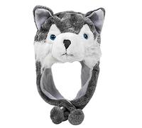 sodeber Cappello di peluche del lupo di modo di Halloween del fumetto Cospaly caldo antivento del giocattolo del puntello genitore-figlio