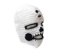 sodeber Cappello lavorato a maglia semplice caldo del cranio fatto a mano di lana per la personalità selvaggia di tre occhi creativo hip-hop