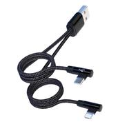 sodeber Cavo Ricarica Flessibile a Forma L Tipo C E Filo in Rame a 8 Pin Per Dispositivi Mobili Rapidi Caricatori a Due Porte