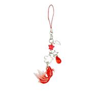 sodeber Ciondolo a forma di pesce con perline a forma di stella, design unico, in resina, realizzato a mano, adatto per borse, Medio, Resina, Nessuna pietra preziosa