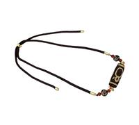sodeber Collana con perline Dzi a nove occhi Tripla lucidatura Accessorio per catena spirituale da collo per gioielli energia mistica dello stile moderno