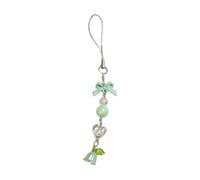 sodeber Cordino per telefono a forma di cuore, elegante ciondolo per borsa a forma di fiore, Medio, lega acrilica, Nessuna pietra preziosa