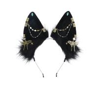 sodeber Dark Series Exotic Wolf Ear Hairband Roleplay Anime Costume Hairhoop Masquerades Copricapo Evento Testa