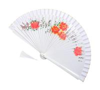 sodeber Decorative Spanish Hand Fan, Two Sided Colorful Painting Silk Dancing Fan for Enthusiasts and Fashion Double