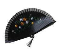 sodeber Decorative Spanish Hand Fan, Two Sided Colorful Painting Silk Dancing Fan for Enthusiasts and Fashion Double