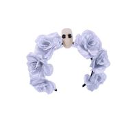 sodeber Fasce per capelli con teschio di cristallo, copricapo da ragazza, per feste in maschera, Halloween, festa della sposa