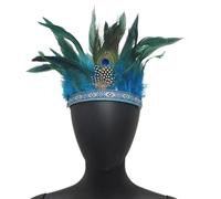 sodeber Fascia per capelli per costume MardiGras Decors indiano Hairband LasVegas Celebration Stage Performance Copricapo