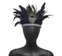sodeber Fascia per capelli per costume MardiGras Decors indiano Hairband LasVegas Celebration Stage Performance Copricapo