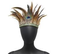 sodeber Fascia per capelli per costume MardiGras Decors indiano Hairband LasVegas Celebration Stage Performance Copricapo