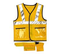 sodeber Kids Construction Worker Vest & Hat Belt Dress Up Halloween Costume,Kids Builder Career Outfits Costume