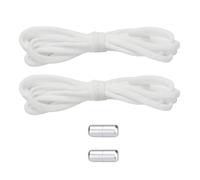 sodeber Lacci elastici in nylon non legati con alette in metallo per un uso rapido, adatti per i pendolari quotidiani, fitness e, Bianco W, Medium