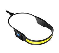 sodeber Lampada Frontale a LED Multiuso vestibilità Regolabile Design Antipioggia Comodo da Indossare Adatto per la Pesca Notturna Speleologia Arrampicata Lampada Frontale Regolabile
