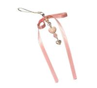 sodeber Nastro Bowknot Bead Ciondolo Telefono Appendimenti Corda Dolce Catena Cinghia Della Borsa Decorazione Cordino Portachiavi, Medio, Lega, Nessuna pietra preziosa