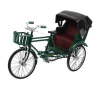sodeber Nostalgics Iron Tricycle Model Toy 1:10 Precisions Engineering Rickshaw Decorative Piece for Shop Window
