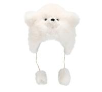 sodeber Oversize Cappello Orso Con Orecchio E Pompon Sci Peloso Con Cappuccio Cartoon Foto Puntelli All'aperto Capo Wrap Per