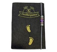 sodeber Porta documenti di maternità in feltro con scomparti per certificati, ospedali e tessera assicurativa tedesca