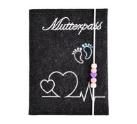 sodeber Porta documenti di maternità in feltro con scomparti per certificati, ospedali e tessera assicurativa tedesca