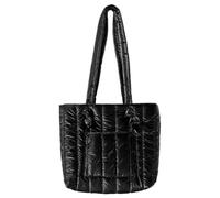 sodeber Pratica borsa in cotone con spaziosa borsa a tracolla imbottita borsa a spalla Puffer borsa ascellare adatta per vari, Nero Bk, Medium