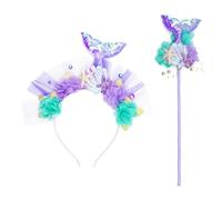 sodeber Ragazza Sirene Fascia E Bastone Set Casa Forniture Per Il Partito Per Adolescenti Adulti Femminile