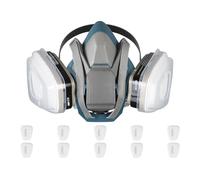 sodeber Schermatura Protettiva per Viso con Scatola Filtro e Cuscinetto Filtro Maschera Protettiva Integrale in Silicone Resistente per Maschera Sicurezza Sicurezza Industriale con Scatola